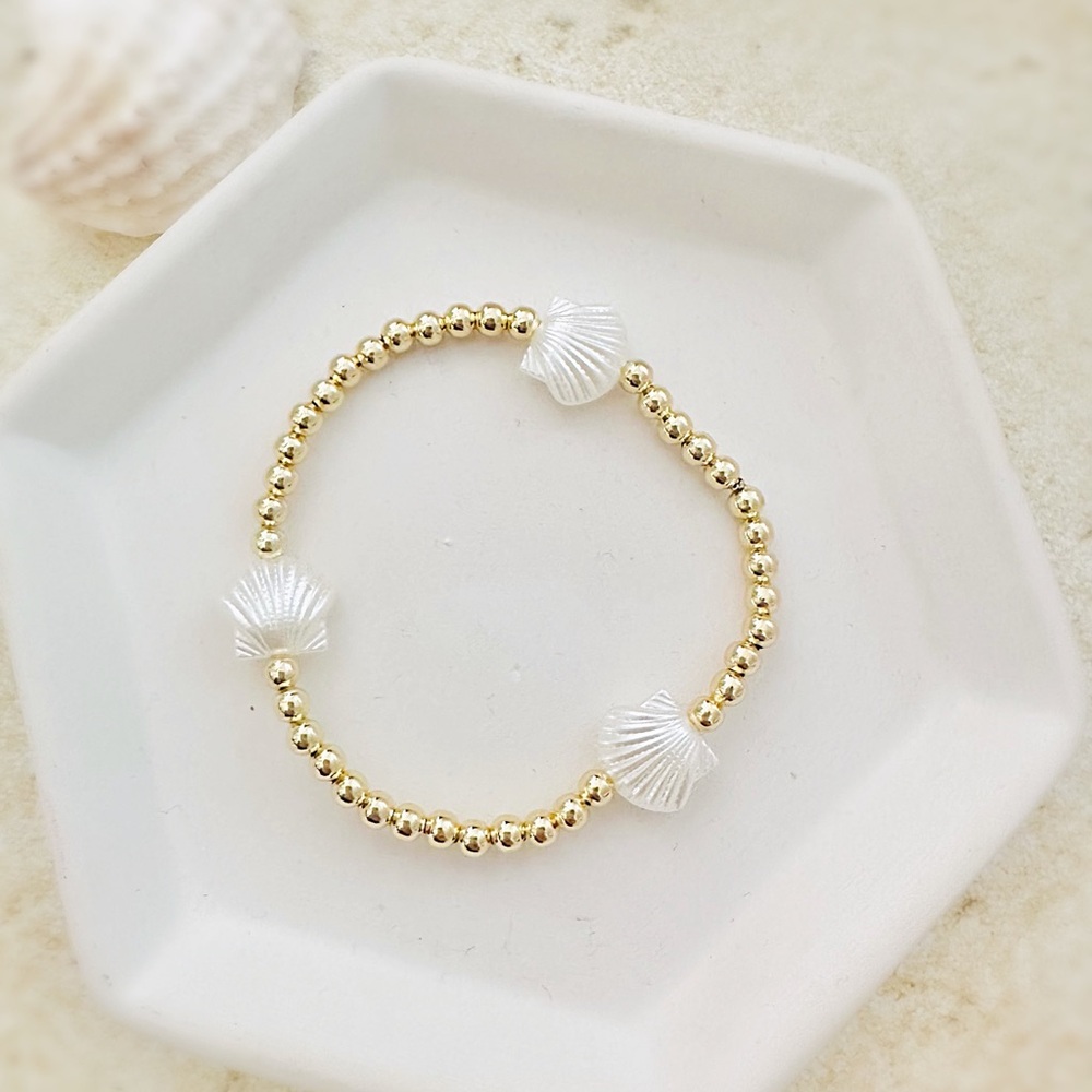 Preppy Pearl Sea Shells Beach Bracelet 🐚